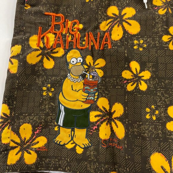 Vintage 2006 Homer Simpson Board Shorts Swim Trunks Men's XL The Simpsons - Picture 2 of 14